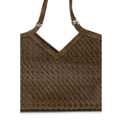 Bicolor Buffalo Leather Handbag