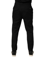 Black Cotton Skinny Men Jogger Trouser Pants