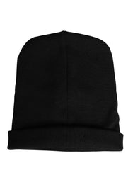 Men Black 100% Wool Winter Warmer Beanie Capello Hat