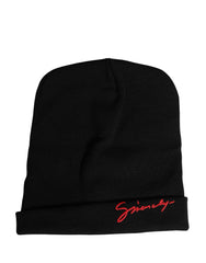 Men Black 100% Wool Winter Warmer Beanie Capello Hat