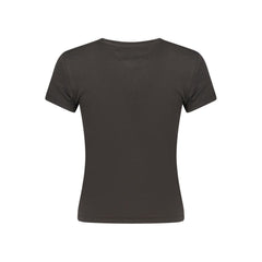 تي شيرت نسائي قطن أسود للنساء