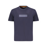 Blue Cotton Men T-Shirt