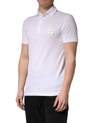 White Collared Short Sleeves Men Polo T-shirt