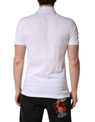 White Collared Short Sleeves Men Polo T-shirt