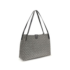 حقيبة كتف قطنية سوداء