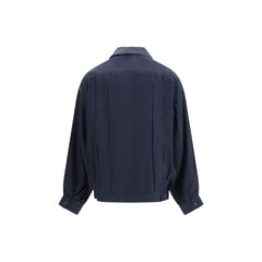 معطف من الحرير الأزرق