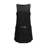 Black Recycled Polyamide Casual Dress