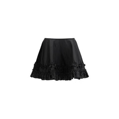Black Recycled Polyamide Mini Skirt