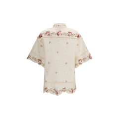 Beige Linen Pattern Shirt