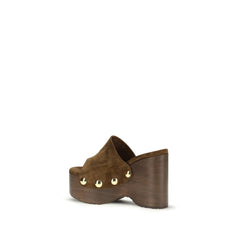 Brown Calf Leather Bos Taurus Clogs