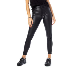 Black Viscose Skinny Jeans