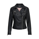 Black Viscose Biker Jacket