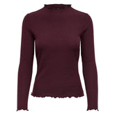 Bordeaux Polyester Turtleneck