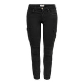 Black Cotton Skinny Pants