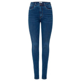 Blue Cotton Skinny Jeans
