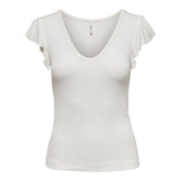 Cream Viscose T-Shirt