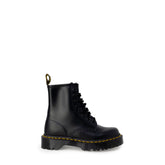 Black Leather Lace-Up Boots