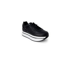 Black Polyethylene Platform Sneakers