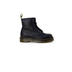 Black Leather Lace-Up Boots