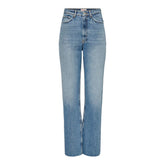 Light Blue Cotton Relaxed Fit Jeans
