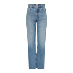 Light Blue Cotton Relaxed Fit Jeans