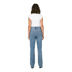 Light Blue Cotton Relaxed Fit Jeans