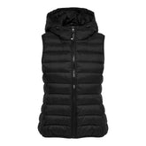 Black Polyester Sleveless Jacket