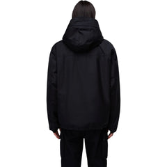 Black Polyester Full-Length Jacket