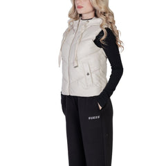 Cream Polyethylene Sleveless Jacket