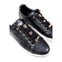 Black Polyethylene Low Top Sneakers