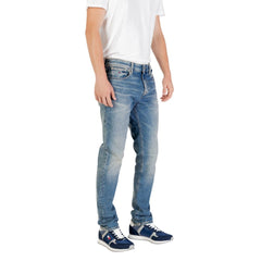 Blue Recycled Cotton Skinny Jeans