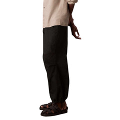 بنطال رياضي أسود من القطن (بنطال تمرين)