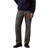 Beige Cotton Relaxed Fit Jeans