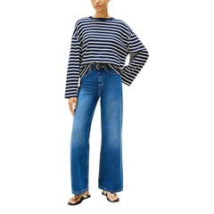 Blue Recycled Cotton Relaxed Fit Jeans