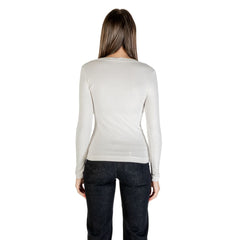 Cream Cotton Long Sleeve T-Shirt