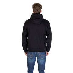 سترة قطنية سوداء بغطاء للرأس