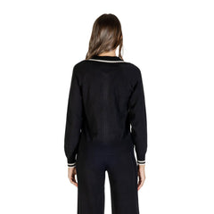Black And White Viscose Cardigan