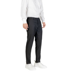 Black Polyester Skinny Pants