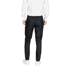 Black Polyester Skinny Pants