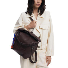 Brown Polyethylene Backpack