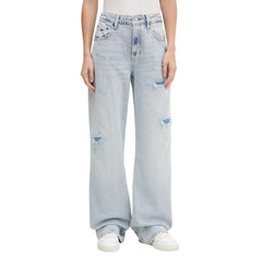 Light Blue Recycled Cotton Mom Jeans