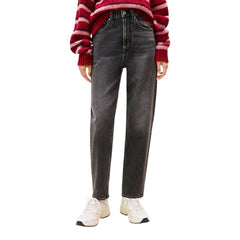 Black Recycled Cotton Mom Jeans