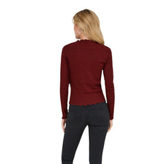 Red Organic Cotton Long Sleeve T-Shirt