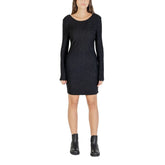 Black Polyester Short Dress