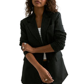 Black Recycled Polyester Blazer