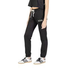 بنطال رياضي أسود من القطن (بنطال تمرين)