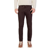 Brown Cotton Skinny Pants