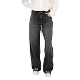 Black Recycled Cotton Mom Jeans