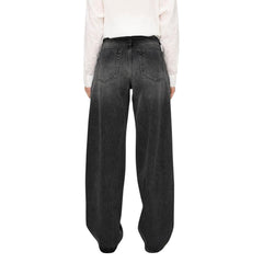 Black Recycled Cotton Mom Jeans