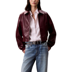 Bordeaux Polyethylene Leather Jacket